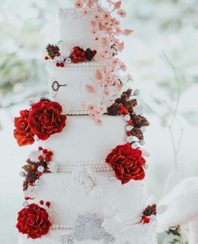 Matrimonio e un tocco di classe: la torta nuziale con i fiori!