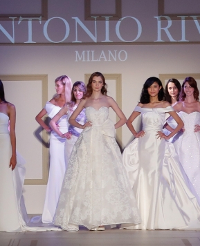 Abiti da sposa Antonio Riva 2018, architetture “destrutturate” per abiti leggeri e morbidi