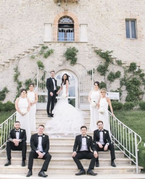 Matrimonio in un castello, le nozze glamour di Natalie e Terry in Umbria