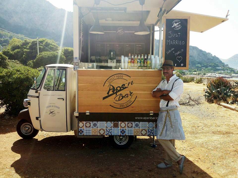 Lo street food entra nel mondo del wedding: con Ape'n Bar i sapori della Sicilia