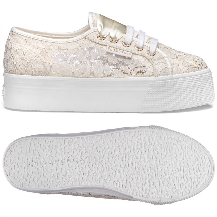 scarpe superga con merletto