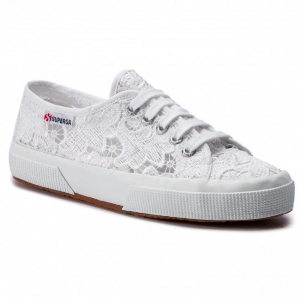 Superga in pizzo biance