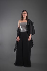 Un modello di tuta da cerimonia realizzato da Benedetta Laboratorio Moda