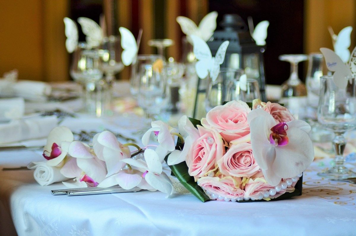 In questa foto allestimento catering