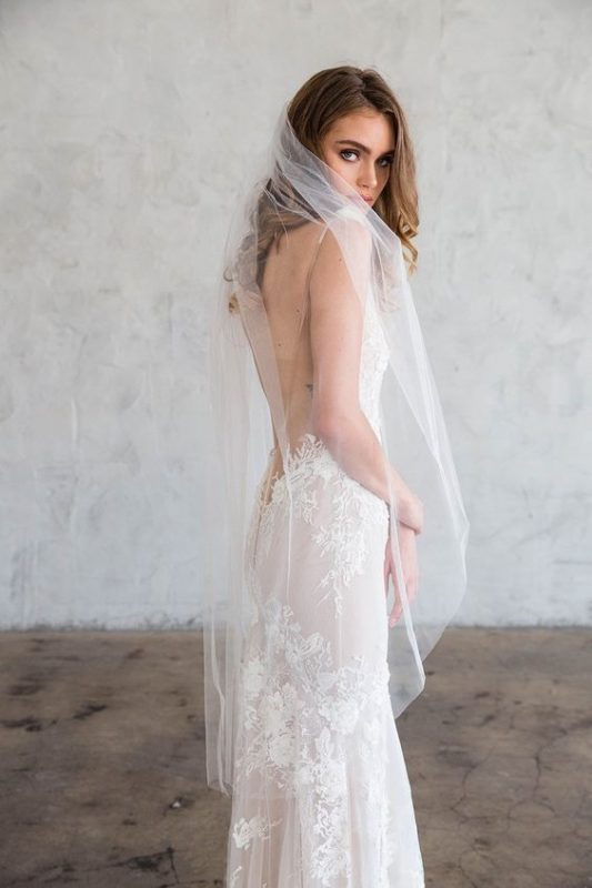 Korty - Velo Da Sposa A 2 Livelli, Con Bordo A Nastro, Per Matrimonio, Con Pettine