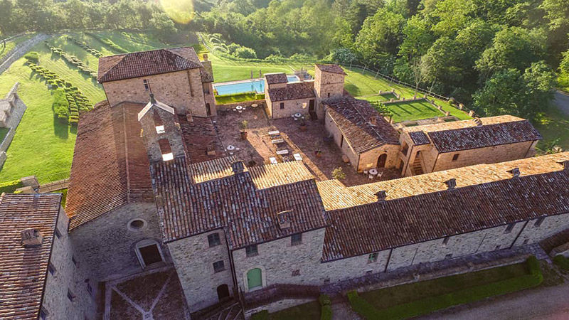 Spao Borgo San Pietro Aquaeortus visto dall'alto