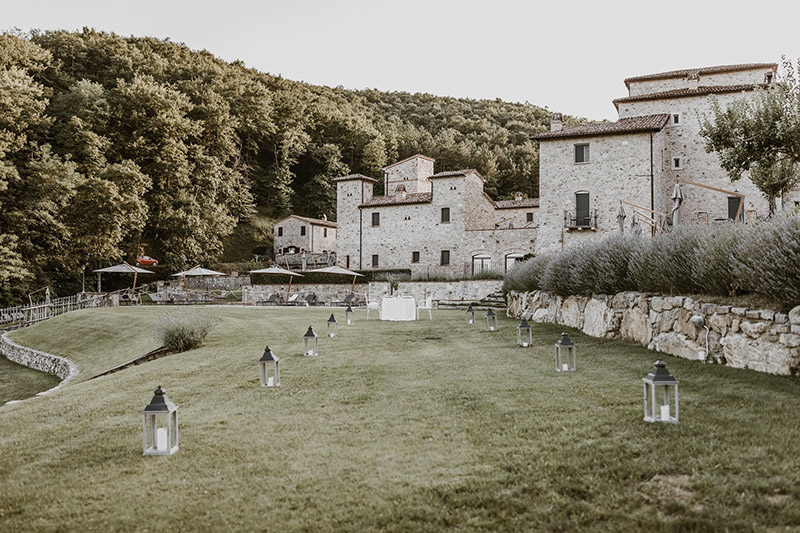 Il cortile di Spao Borgo San Pietro