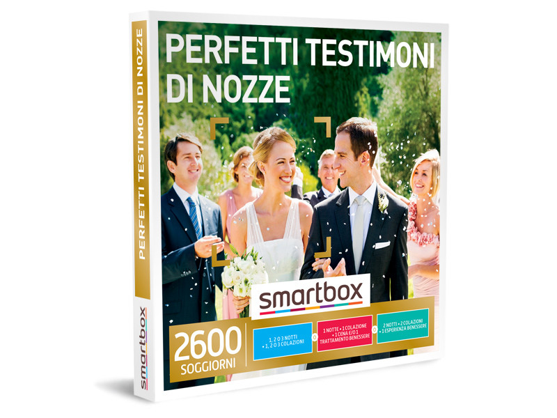 In questa foto un cofanetto Smartbox per testimoni di nozze