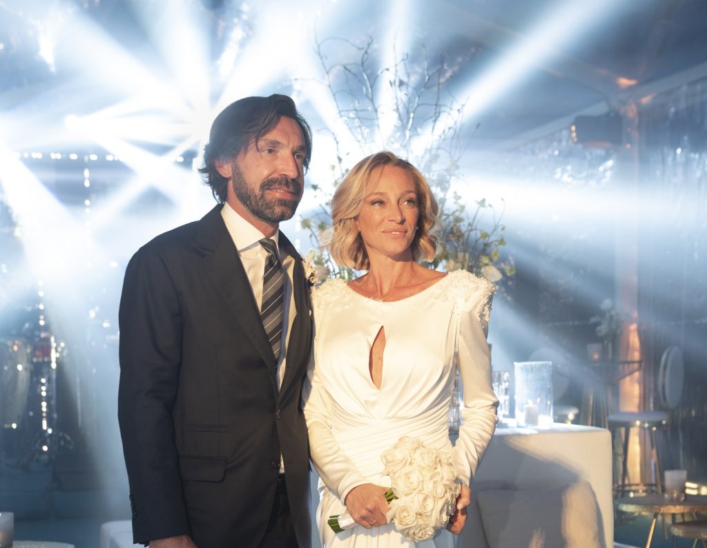 In questa foto Andrea Pirlo e Valentina Baldini durante il loro matrimonio.