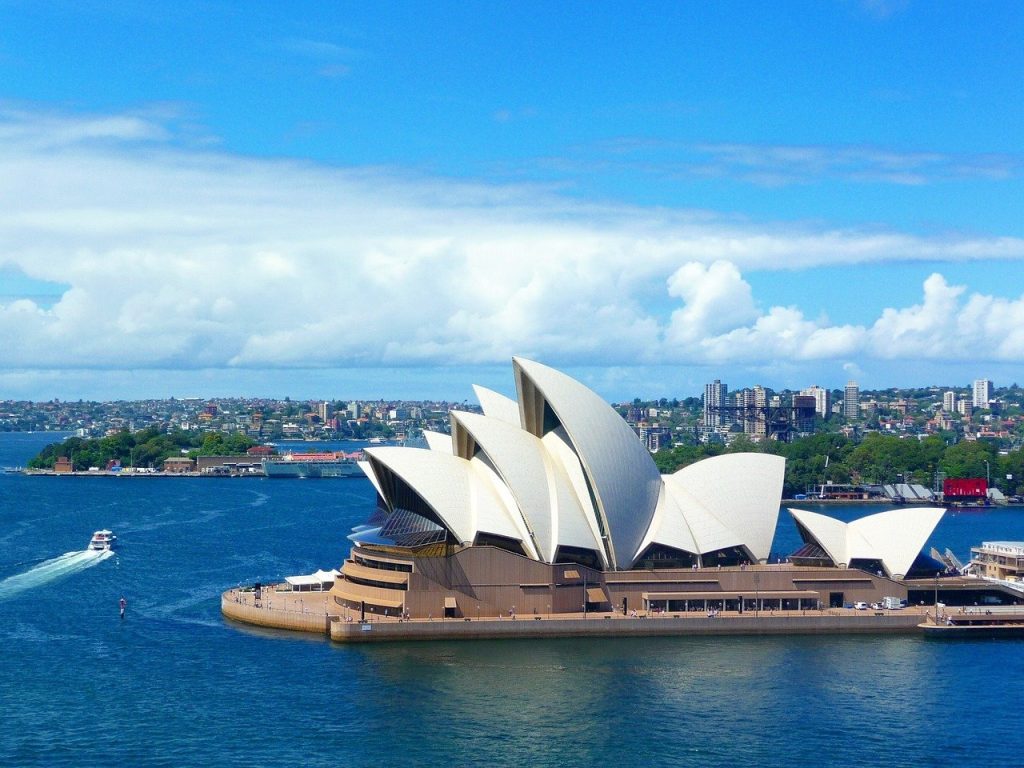 In questa foto il teatro dell'Opera di Sidney visto dall'alto