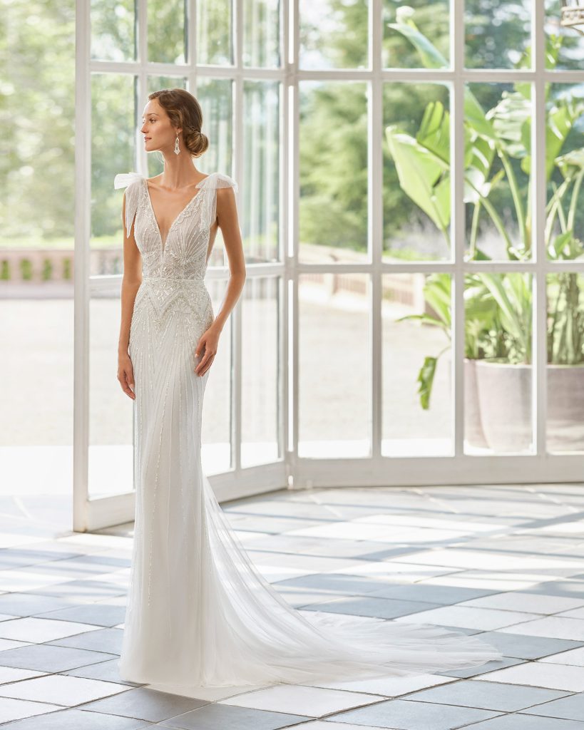 Set di gioielli da sposa in cristallo con strass, set di orecchini