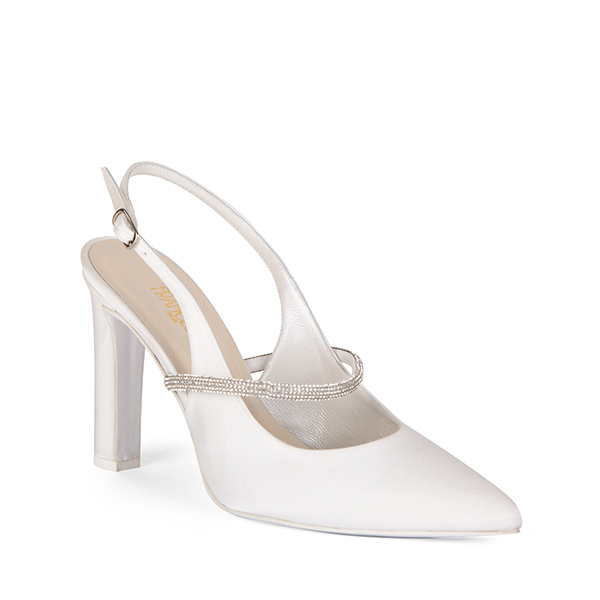 Scarpa da sposa Francesco Italy, uno slingback con cristalli Swarovski