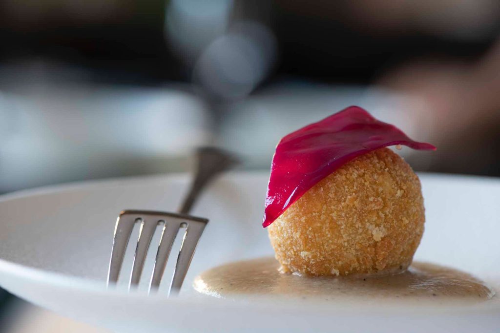 In questa foto un piatto del ristorante di Villa Ormaneto