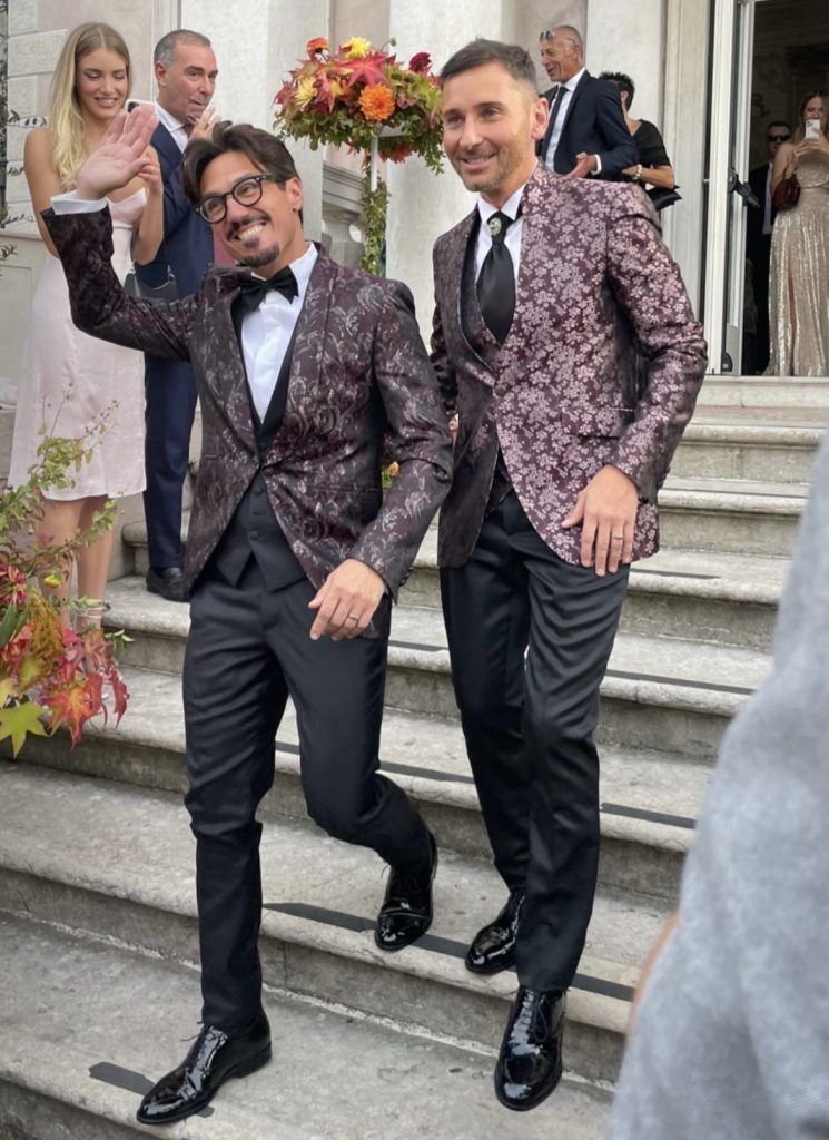 In questa foto Antonio Lorenzon e Daniel in Carlo Pignatelli per il loro matrimonio.