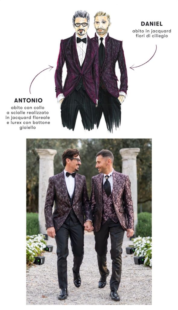 In questa foto Antonio Lorenzon e Daniel in Carlo Pignatelli per il loro matrimonio 