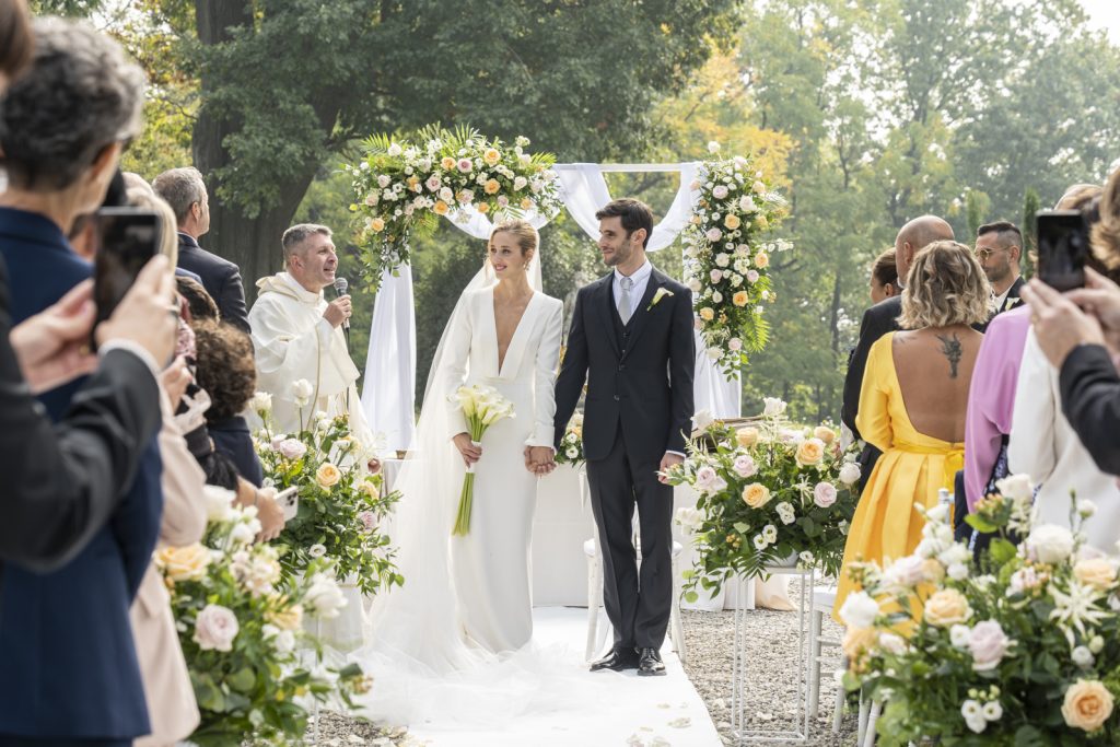 In questa foto Virna Toppi e Nicola Del Freo durante il loro matrimonio