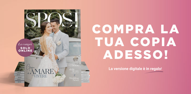 In questa immagine, il banner per l'acquisto del nuovo numero della rivista Sposi Magazine