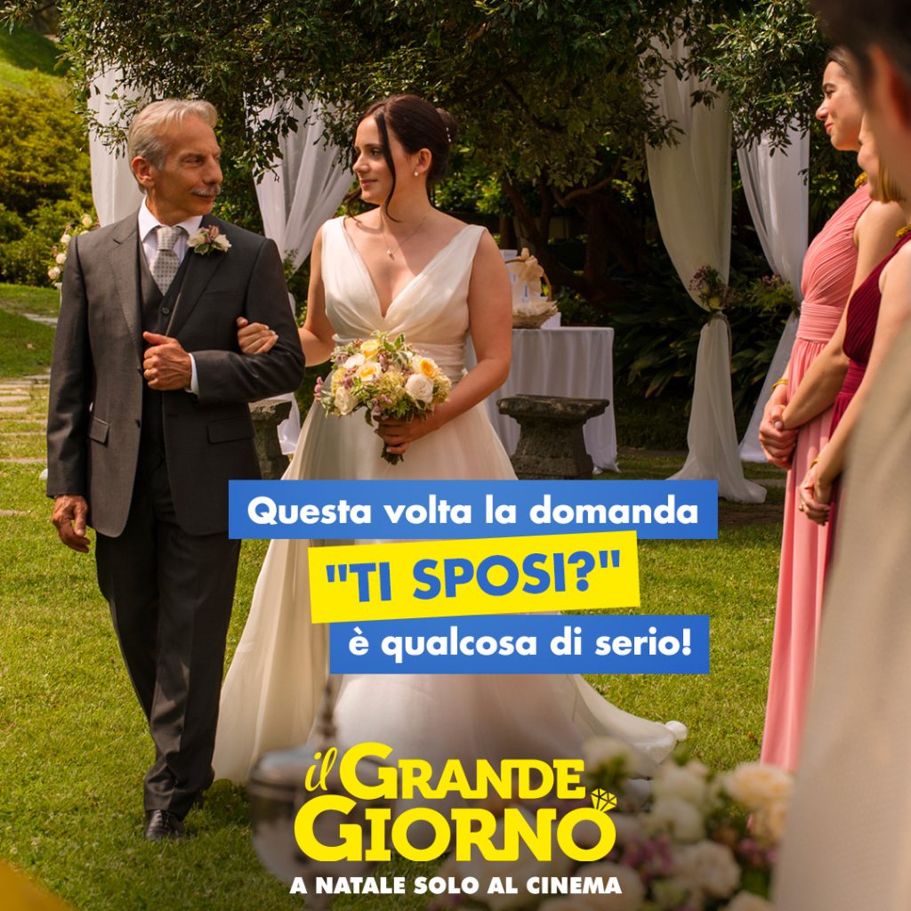 In questa immagine un momento del nuovo film di Aldo, Giovanni e Giacomo, intitolato "Il Grande Giorno"