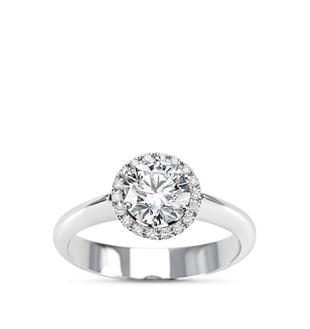 Anello Fidanzamento Halo Argento 925 Con Zirconia 1.50 Ct Taglio Principessa - Taglie J A S