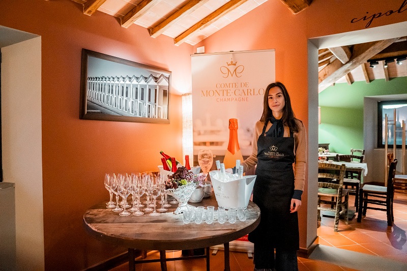 Champagne corner all'evento Blossoms of Love 2022