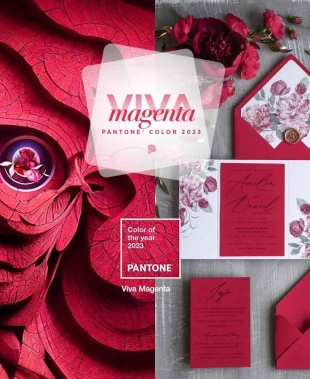 Colore matrimonio 2023, dipingi le tue nozze di Viva Magenta