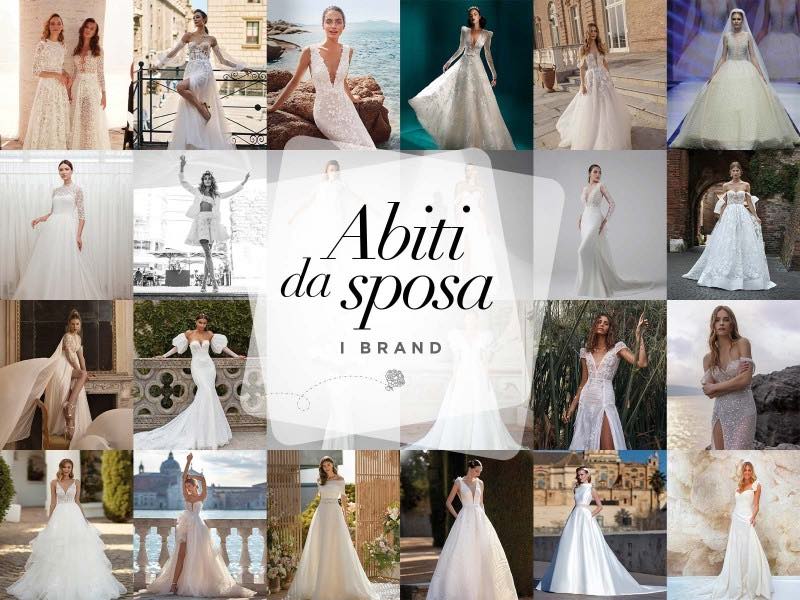 In questa foto i modelli delle marche di abiti da sposa più famose