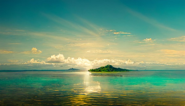 In questa foto una veduta panoramica e da lontano delle Isole Fiji