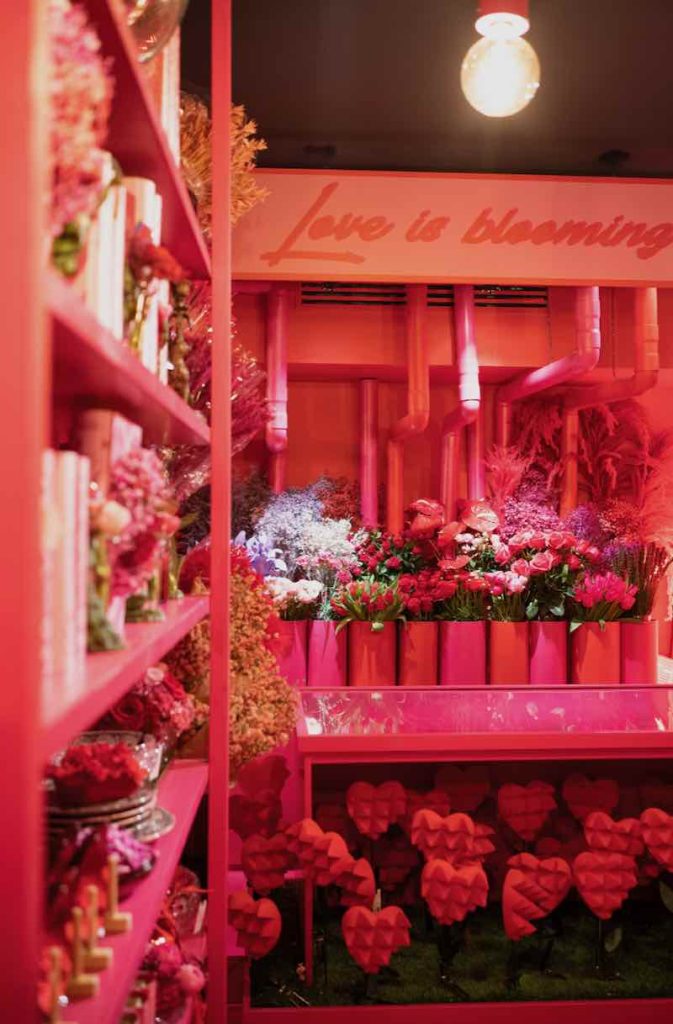 In questa foto il dettaglio dello spazio interno del pop-up store di Vincenzo Dascanio aperto a Roma per San Valentino