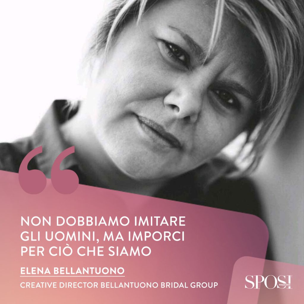 In questa foto la stilista Elena Bellantuono, direttrice creativa di Bellantuono Bridal Group