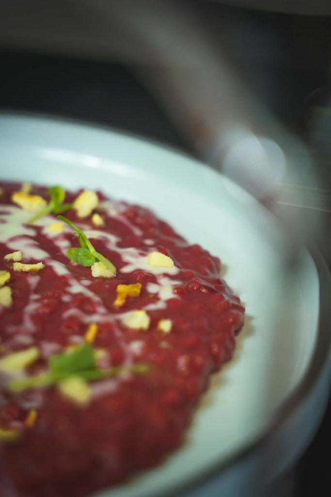 In questa foto il dettaglio di un risotto realizzato dallo Chef Federico Petti