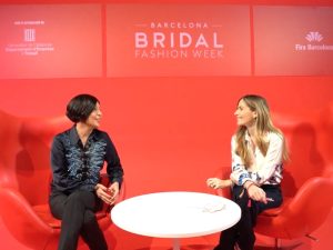 In questa foto l'intervista ad Albasarì Caro con la direttrice di Sposi Magazine, Paola Pizzo
