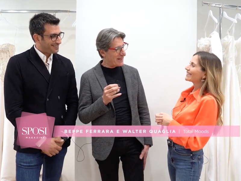 In questa foto la direttrice di Sposi Magazine, Paola Pizzo, a Valter Quaglia e Beppe Ferrara, fondatori di Total Moods