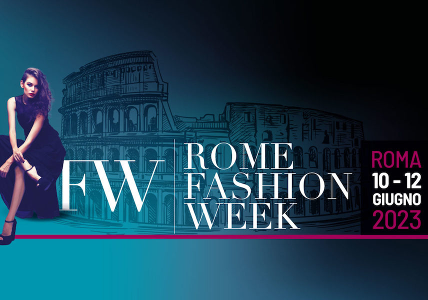In questa foto la locandina della Rome Fashion Week 2023