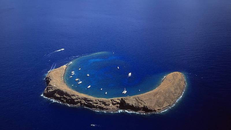 In questa foto una vista aerea dell'isola di Maui