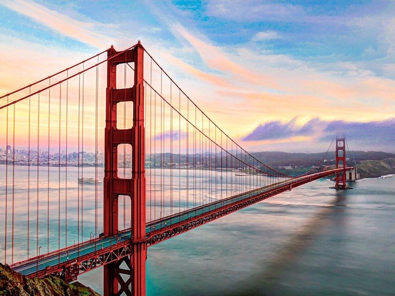 In questa foto il ponte del Golden Gate a San Francisco