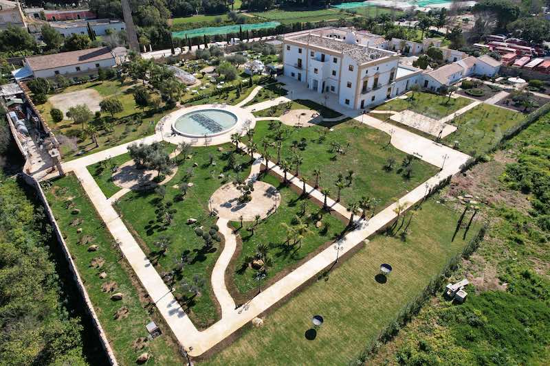 In questa foto la vista aerea di Villa del Gattopardo a Palermo