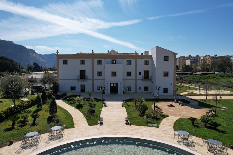 In questa foto il retro di Villa del Gattopardo a Palermo