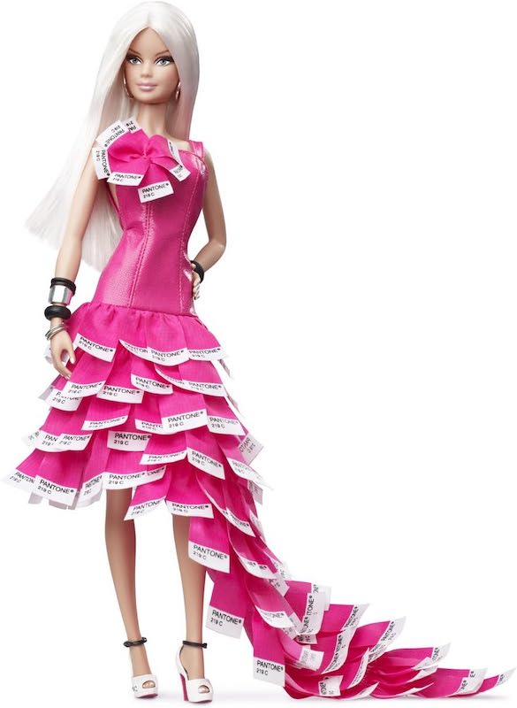 In questa foto la Barbie da collezione "Pink in Pantone", realizzata da Mattel con l'Istituto del colore