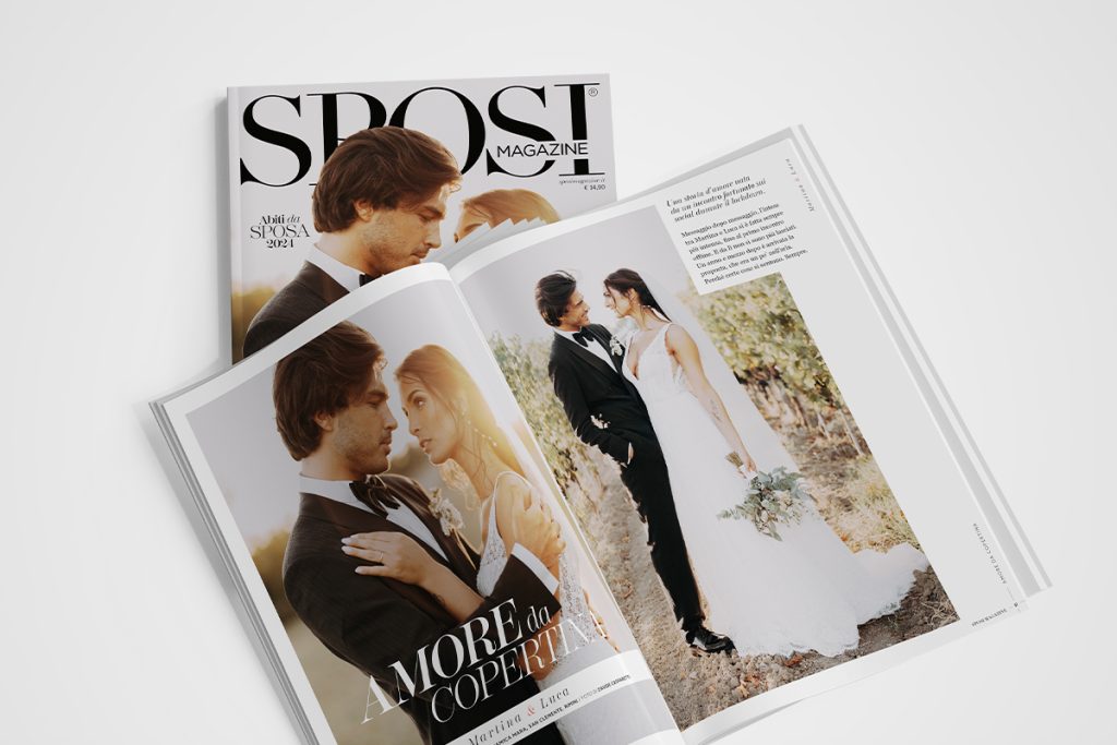 Le immagini di Amore da copertina, l'iniziativa che porta sulla cover della rivista di Sposi Magazine una coppia di sposi reali