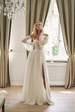 Coprispalle Da Sposa A Maniche Lunghe Con Spacco Laterale – Pizzo Floreale, Elegante E Traspirante Per Abiti Da Sera E Matrimoni