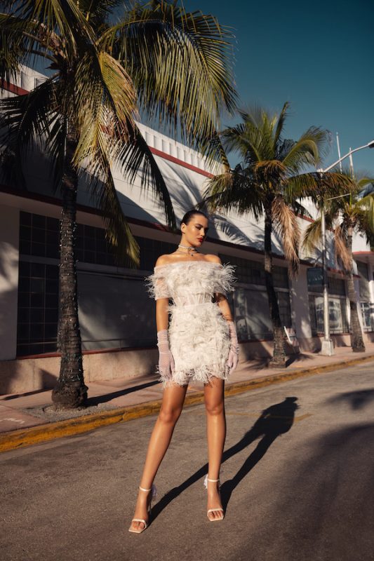 Abito Da Sposa Corto In Raso Con Volant | Maniche 3/4 E Allacciatura Posteriore | Eleganza Per Fidanzamento E Festa Di Nozze 2025 - 2