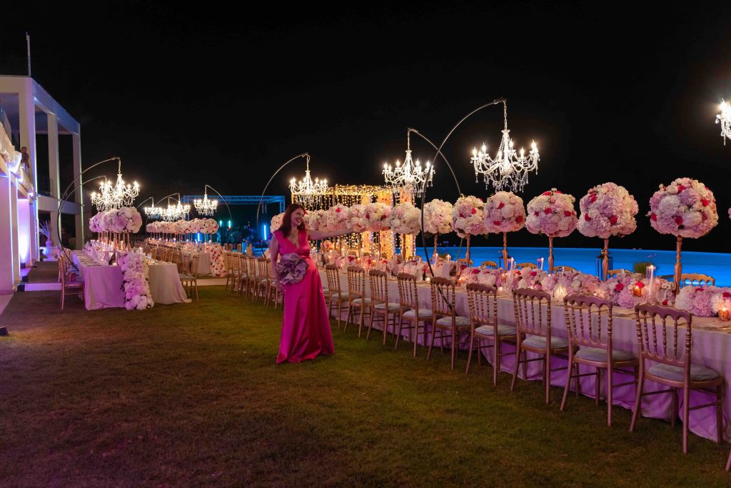 In questa immagine l'allestimento floreale realizzato dalla Wedding Planner Rossella Lanzafame.