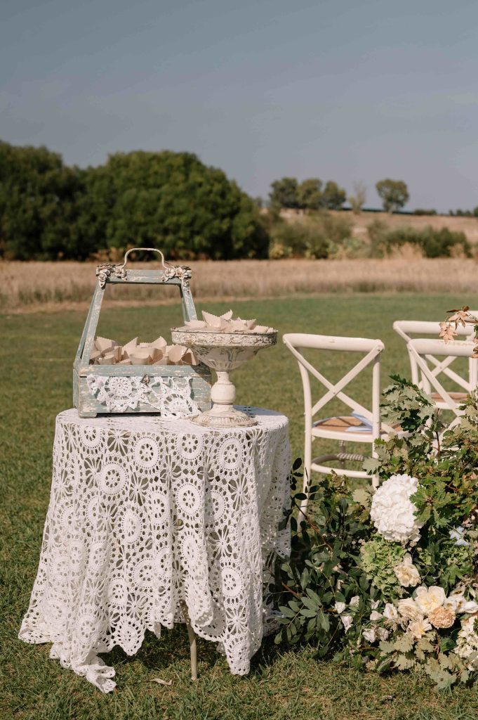 In questa immagine gli allestimenti delle nozze organizzate dalla Wedding Planner Cinzia Grillo