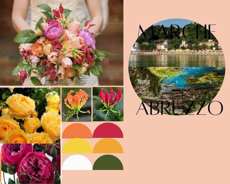 In questa foto la moodboard della nozze di Francesco e Simona progettata da The Bride by Elisabetta Alexis 