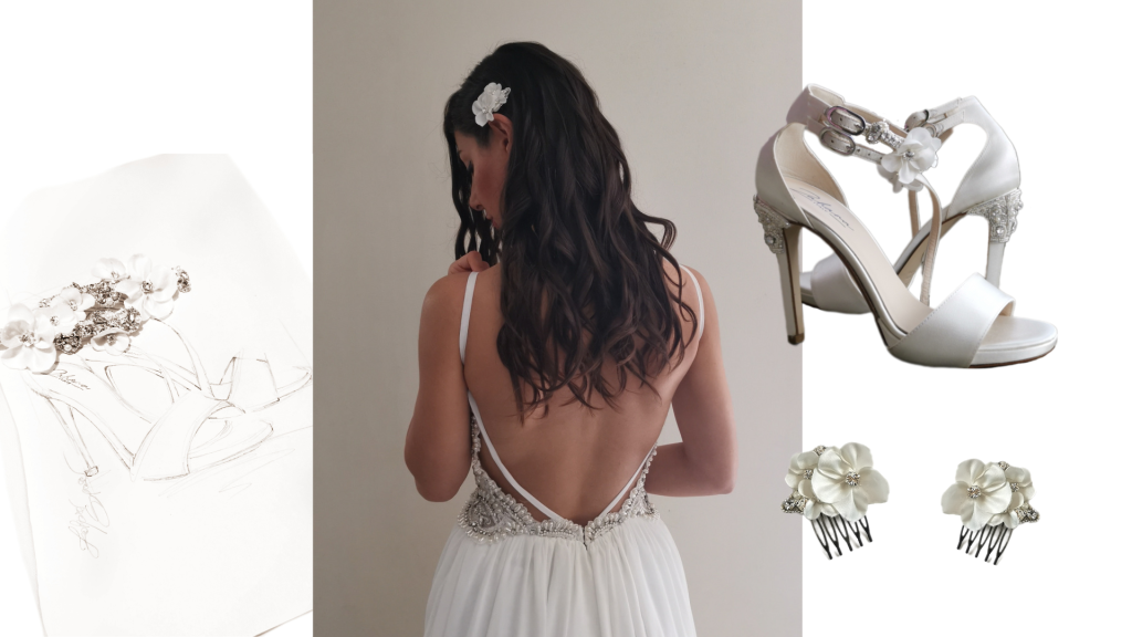 In questa foto scarpe e accessori Zahara Sposa