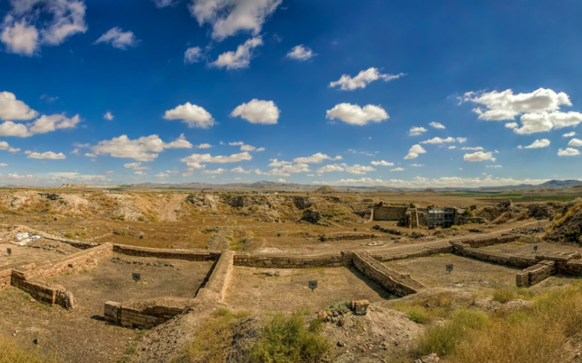 In questa foto le rovine di Gordion, Turchia, viste dall'alto