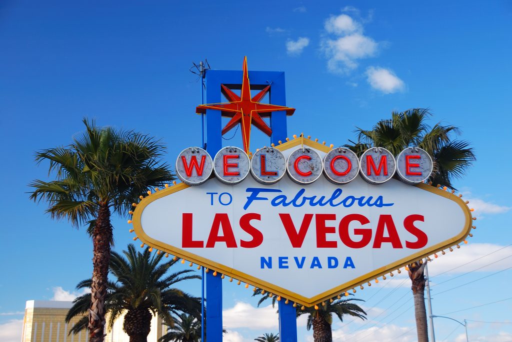 La scritta welcome di Las Vegas