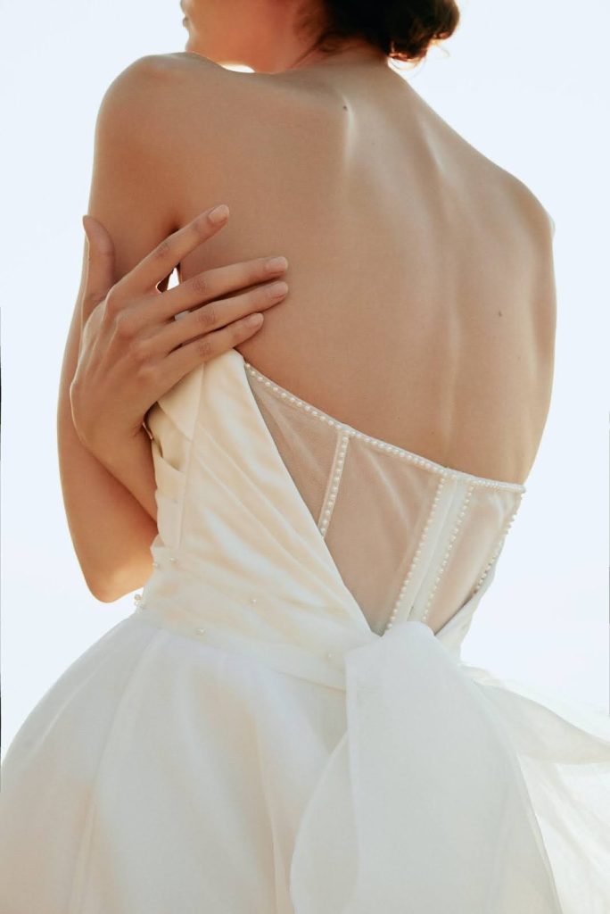 In questa foto abito da sposa Liretta