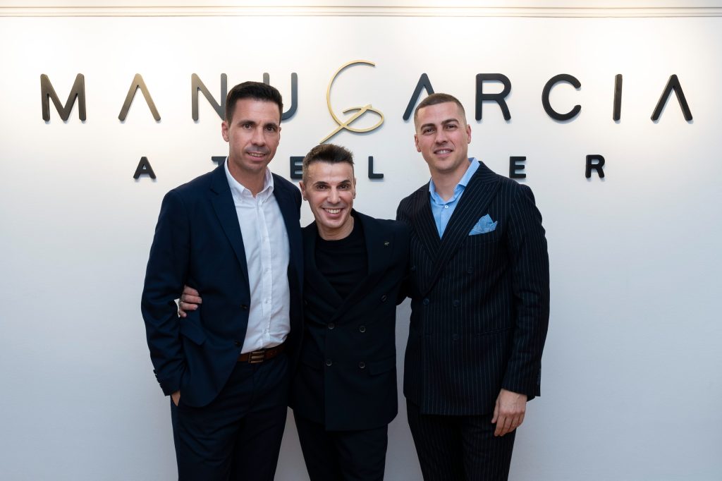 Manu Garcia all'inaugurazione del nuovo Atelier Manu Garcia a Barcellona