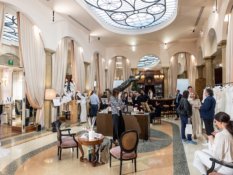 In questa foto la sala del Grand Hotel et de Milan durante l'edizione 26 del Matrimonio dei Sensi